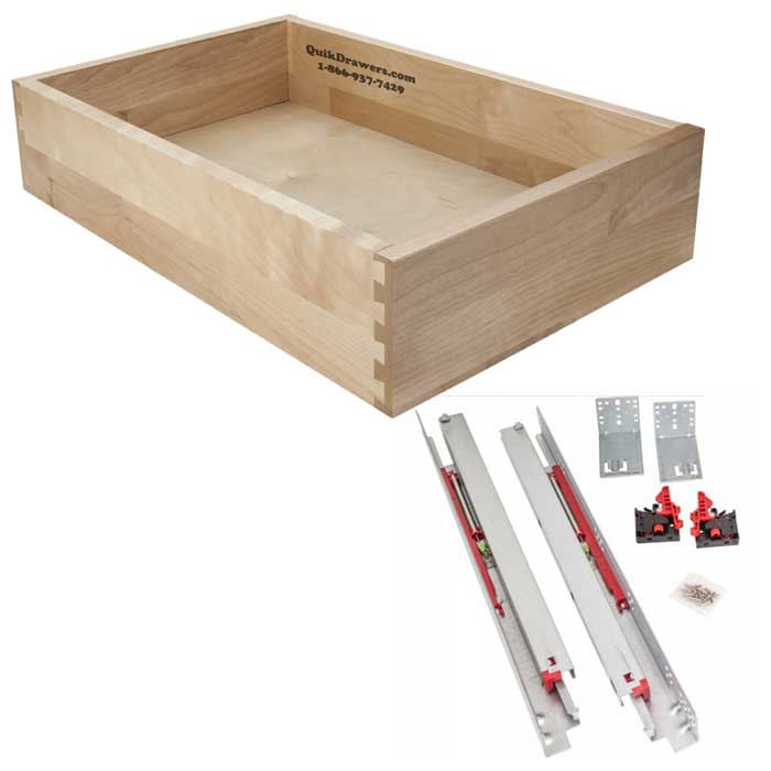 Solid Wood Drawer with Vitus Soft Close Concealed Slides